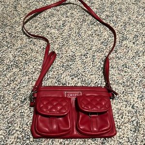 Red small crossbody bag